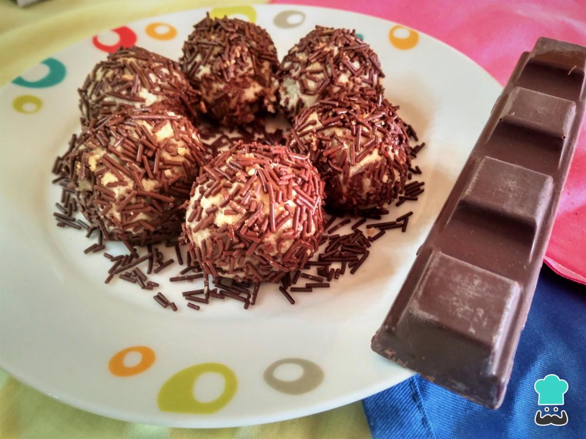 Recette de panellets de chocolat sans cuisson