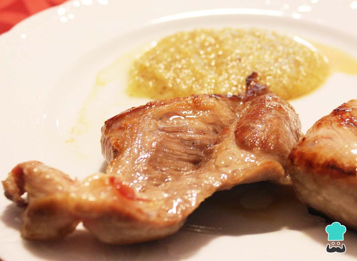 Recette de poitrine de porc à la compote de pommes