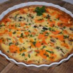 Recette de quiche au poulet, aux champignons et au fromage