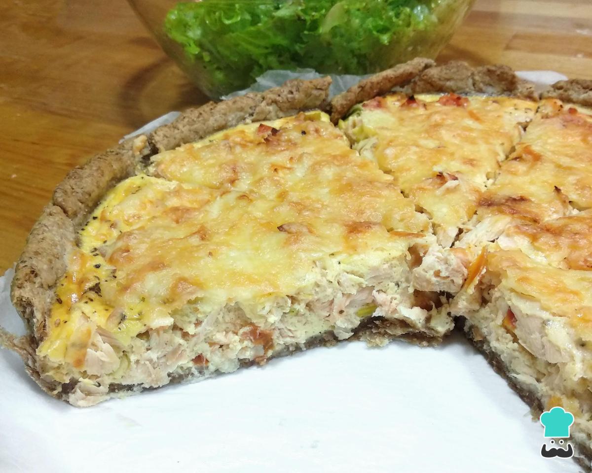 Recette de quiche au saumon et poireaux