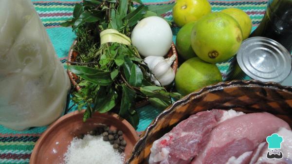 Recette de Carnitas de porc à la façon du Michoacán - Étape 1