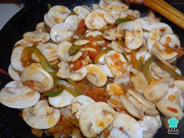 Recette de Fajitas au poulet et aux champignons - Étape 6