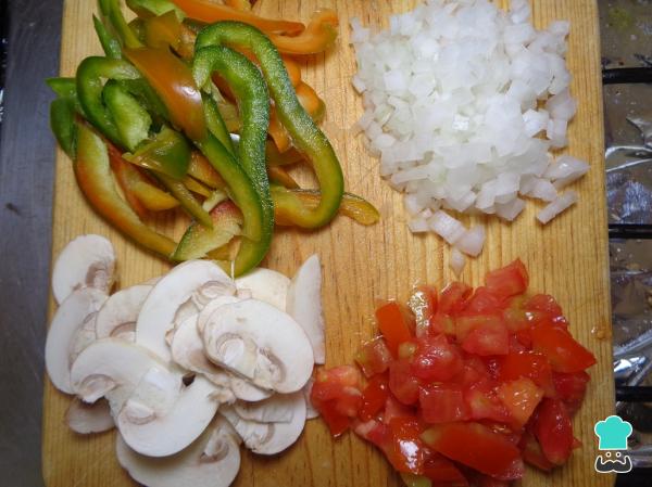 Recette de Fajitas au poulet et aux champignons - Étape 3