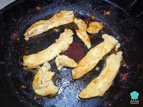 Recette de Fajitas au poulet et aux champignons - Étape 7