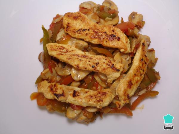 Recette de Fajitas au poulet et aux champignons - Étape 8
