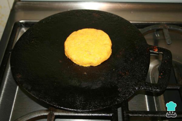 Recette d'arepa au riz et à la crème de potiron - Étape 6