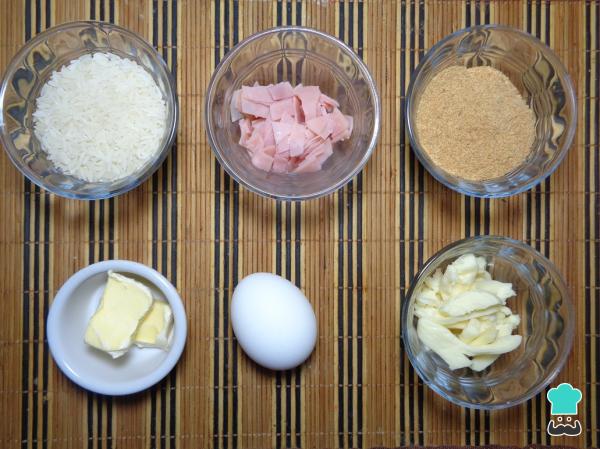 Recette de Croquettes de Riz au Jambon et Fromage - Étape 1