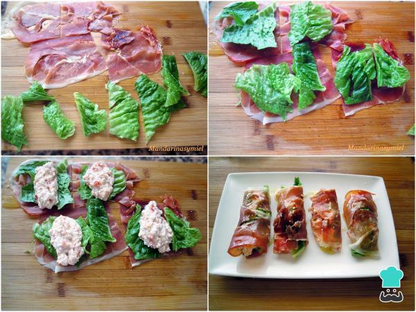 Recette de rouleaux de jambon Serrano farcis - Étape 2