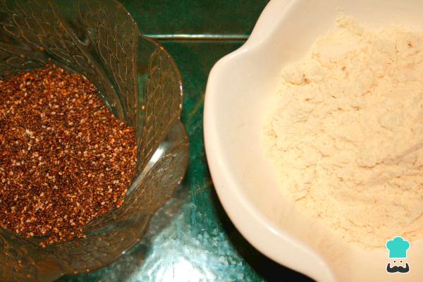 Recette d'arepas aux graines de chia - Étape 1