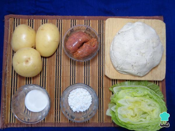 Recette de Quesadillas de pommes de terre et saucisses - Étape 1