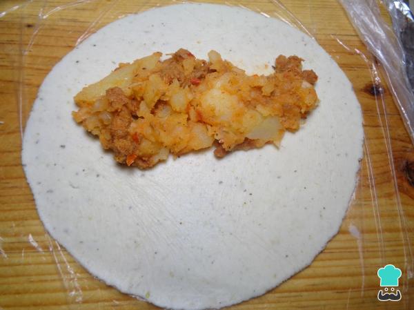 Recette de Quesadillas de pommes de terre et saucisses - Étape 6