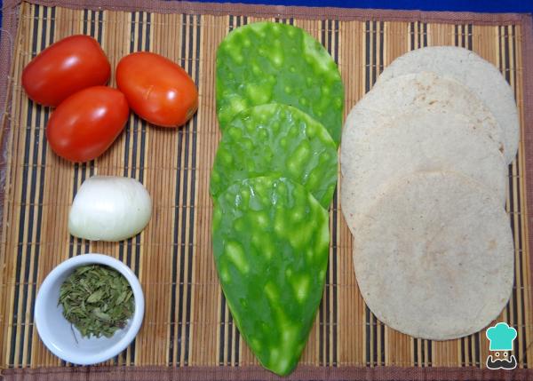 Recette de tacos nopales à la mexicaine - Étape 1