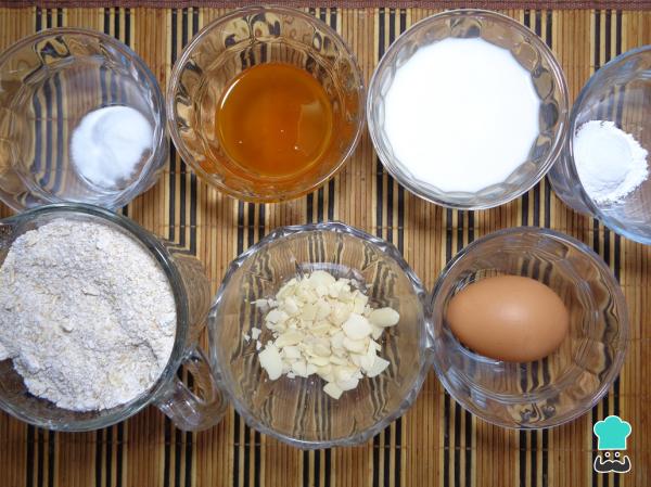 Recette de gâteau aux flocons d'avoine sans farine - Étape 1