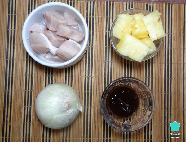 Brochettes de porc au four à l'ananas Recette - Étape 1