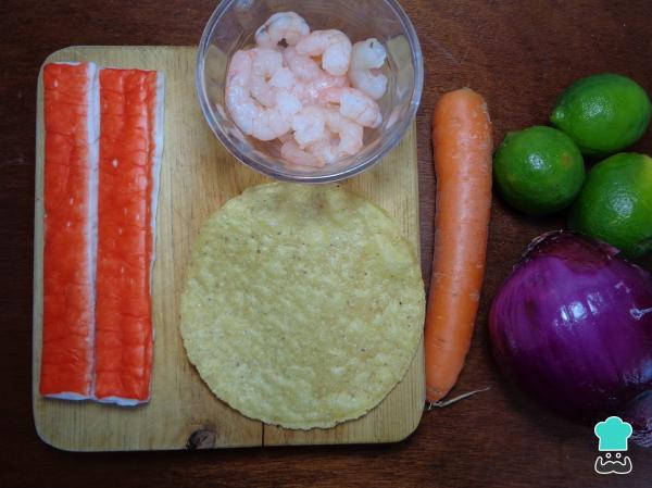 Recette de Toasts de Surimi aux Crevettes - Étape 1