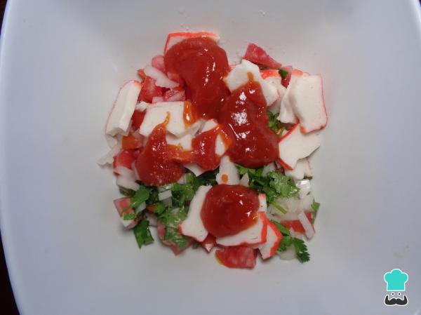 Recette de Ceviche de surimi à la mangue - Étape 5