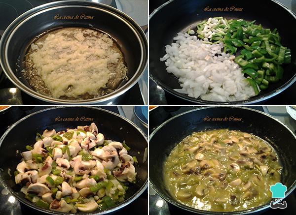 Recette de Volovanes aux champignons et au fromage - Étape 1