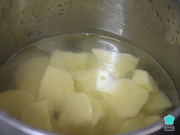 Recette de crêpe de pommes de terre au jambon d'York et au fromage - Étape 2