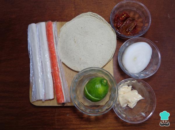Recette de tacos au surimi doré - Étape 1