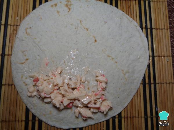 Recette de tacos au surimi doré – Étape 5