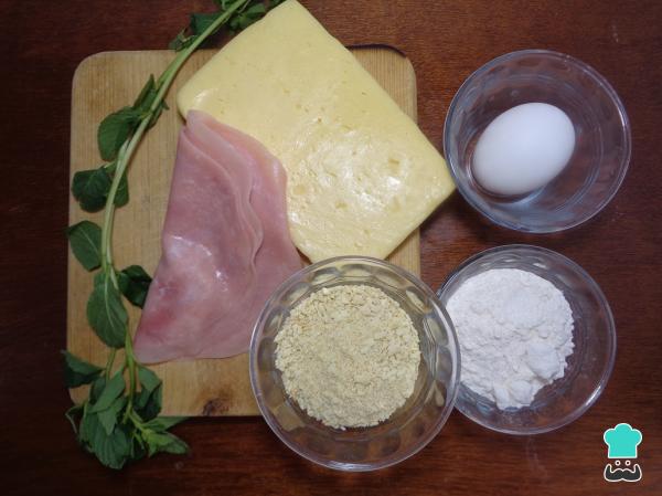 Recette de gaufres au jambon et au fromage - Étape 1