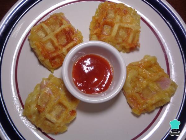 Recette de gaufres au jambon et au fromage - Étape 8