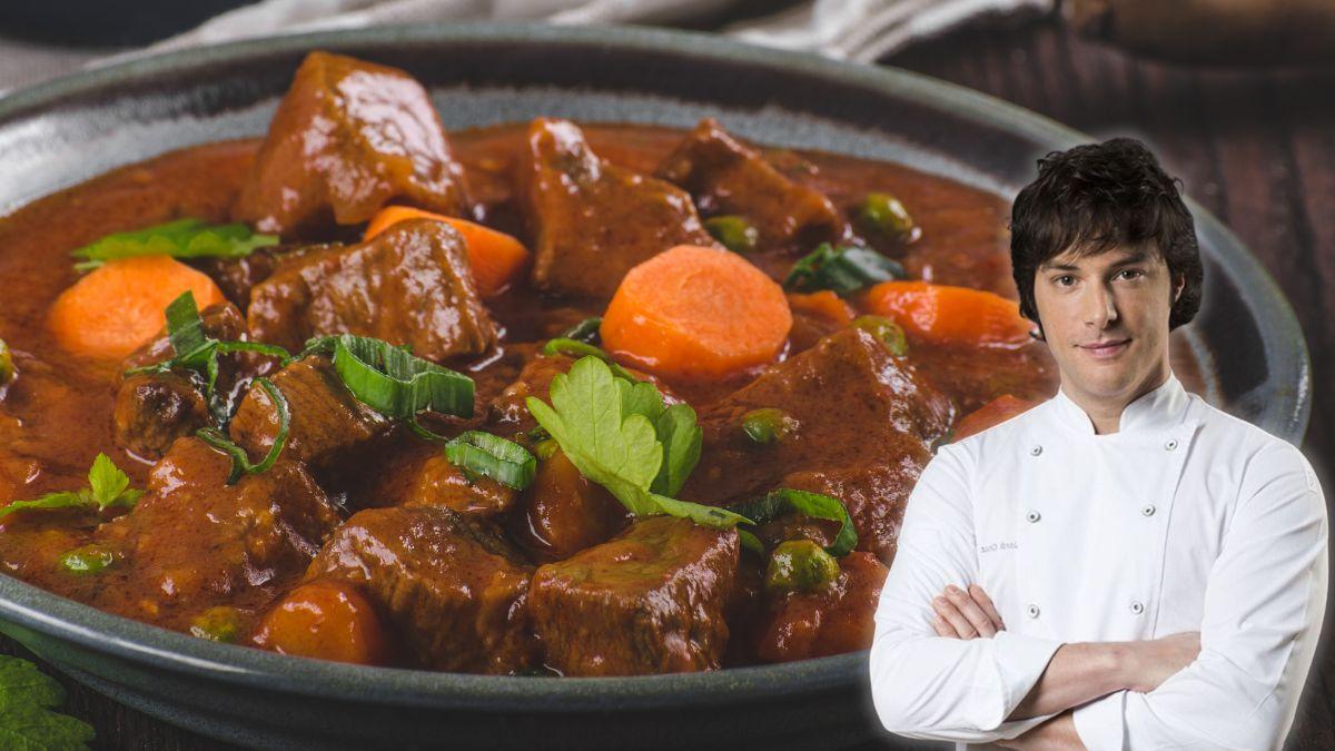 Jordi Cruz, chef : « Le ragoût de viande le plus savoureux n'est pas fait avec de l'eau, il contient 500 ml de vin rouge et 2 litres de bouillon de viande »