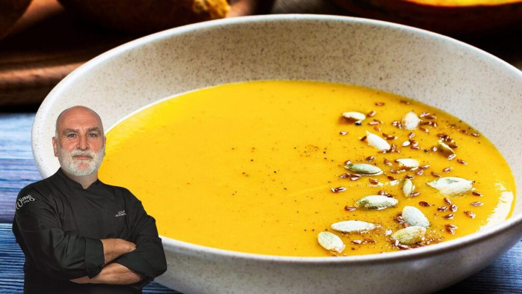 José Andrés, chef : « La soupe de potiron la plus crémeuse ne contient pas de crème, elle est réalisée en émulsionnant les légumes avec de l'huile d'olive »