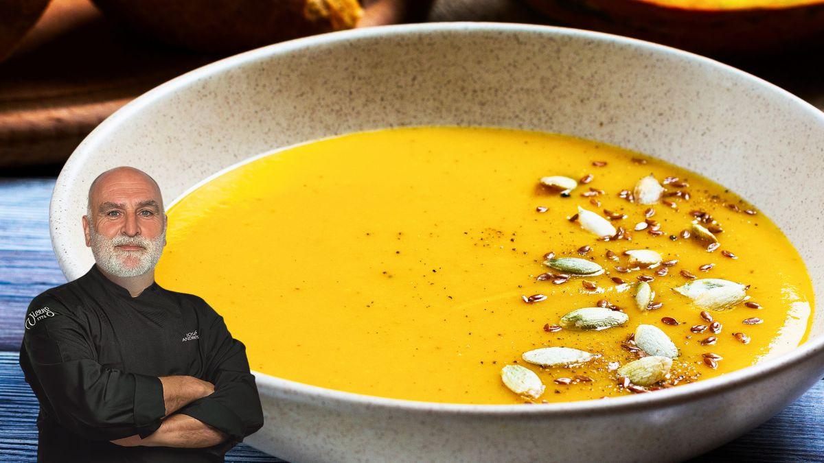 José Andrés, chef : « La soupe de potiron la plus crémeuse ne contient pas de crème, elle est réalisée en émulsionnant les légumes avec de l'huile d'olive »