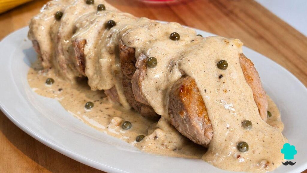 Recette de Filet de Porc au Poivre Vert : juteux et avec une sauce très crémeuse