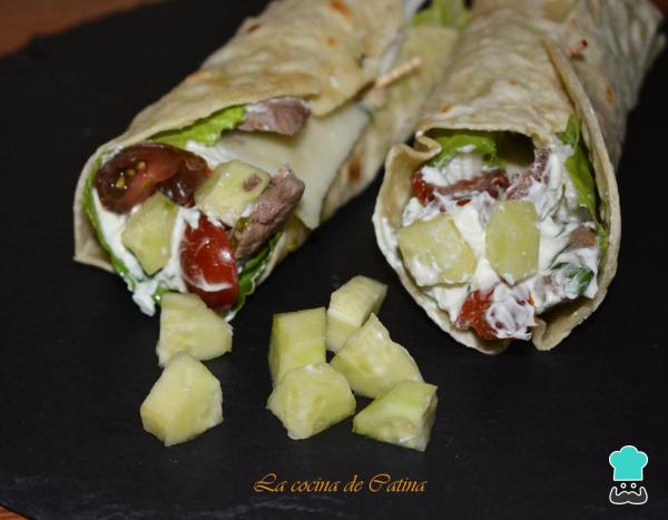 Recette de Wraps farcis au bœuf