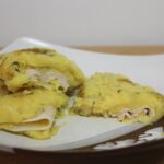 Recette de crêpe de pommes de terre au jambon d'York et au fromage